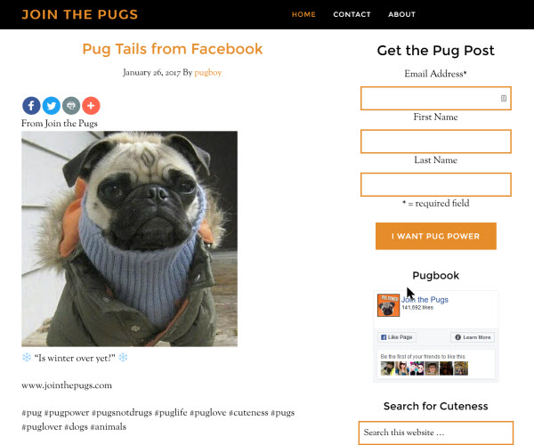 Join the Pugs desktop version