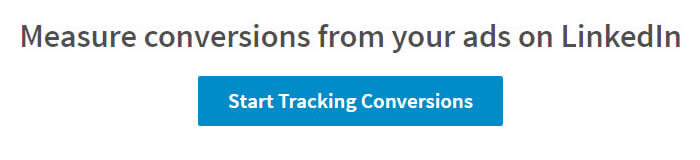 LinkedIn Conversion tracking set up step 1
