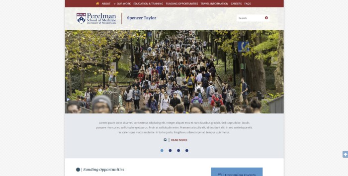 A Divi project I completed for Penn School of Medicine.