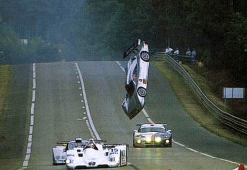 Don't life to be a safe driver. Photo: Mercedes-benz clk-gtr in Le Mans 1999