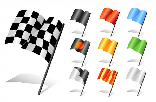 Set-of-racing-flags