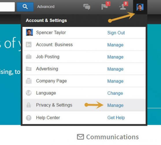 Step 1 to linkedin auto play feature turn off